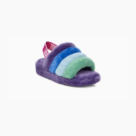 UGG Pride Fluff Yeah - Badesandaler Dame - Multicolor Lilla (NO-Z196)